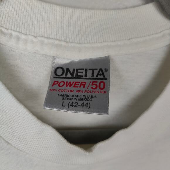 Vintage Tobacco Use Prevention Information Graphic T-Shirt Size Large White LA - Picture 7 of 8